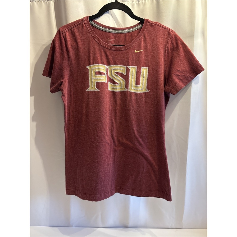 Nike FSU Seminoles Women's T-Shirt Large Maroon Football‎